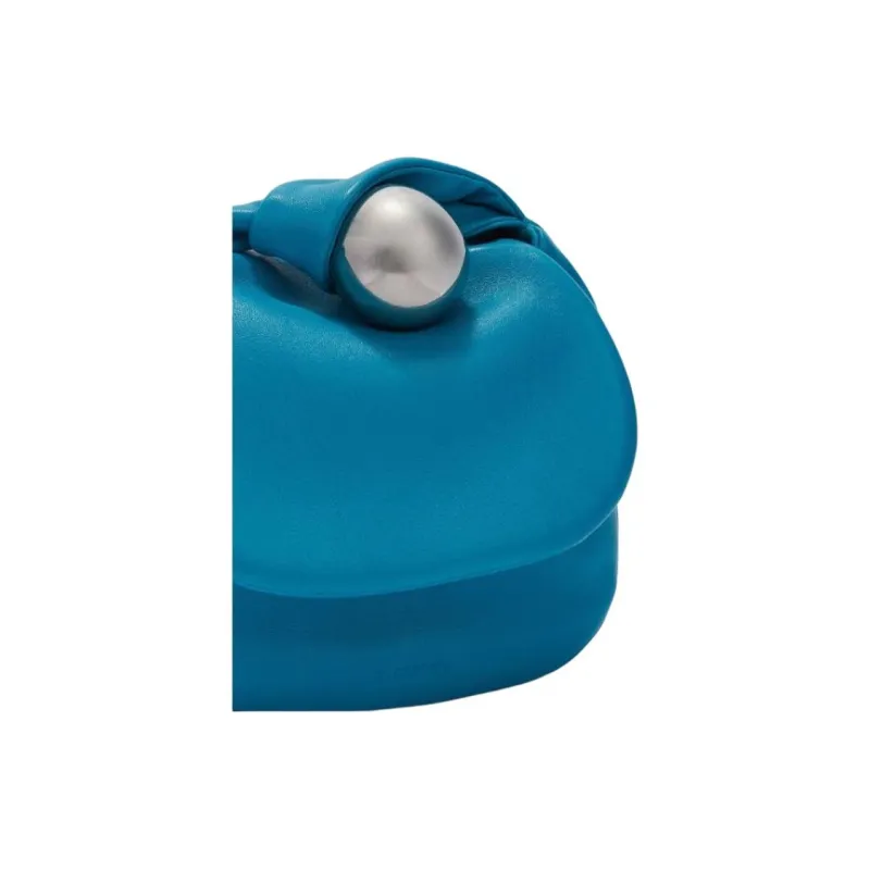 JIL SANDER Calfskin Cloud Dumpling Bag, Clutch Trumpets Women's Blue-2