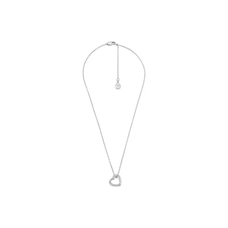 MICHAEL KORS Pavé Heart Curb-Link Necklace-0