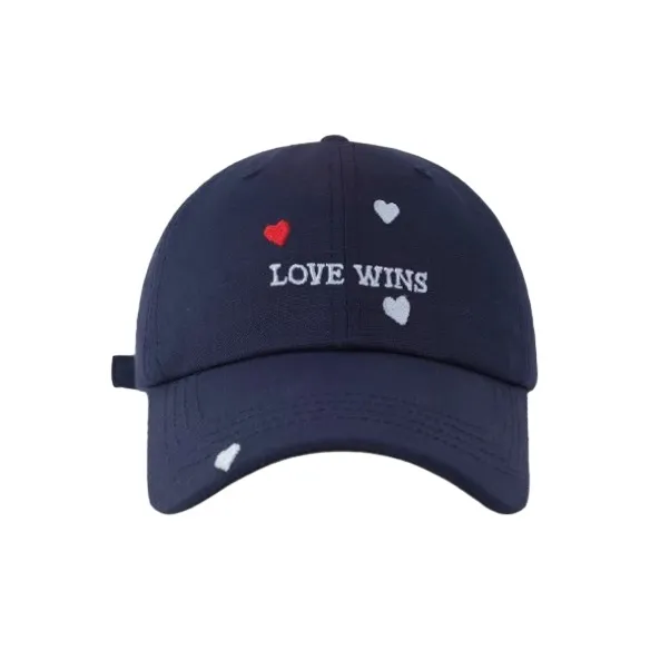 FREE RABBITⅡ Korean Style Sweet Style Heart Letter Embroidery Baseball Caps Unisex-6
