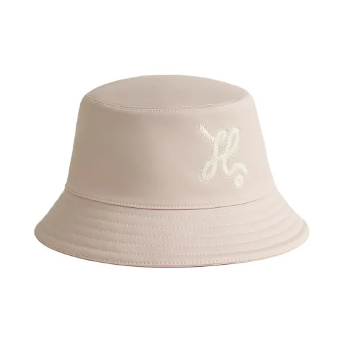 HERMES Twill Bucket Hats Women's Pink