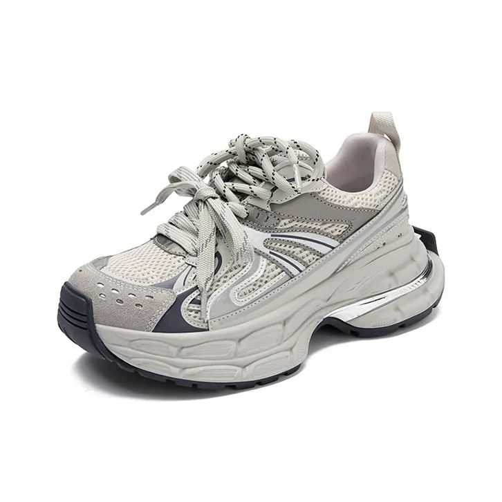 JOSINY Slip-Resistant Height Increasing Low-Top Chunky Sneakers Women's-1