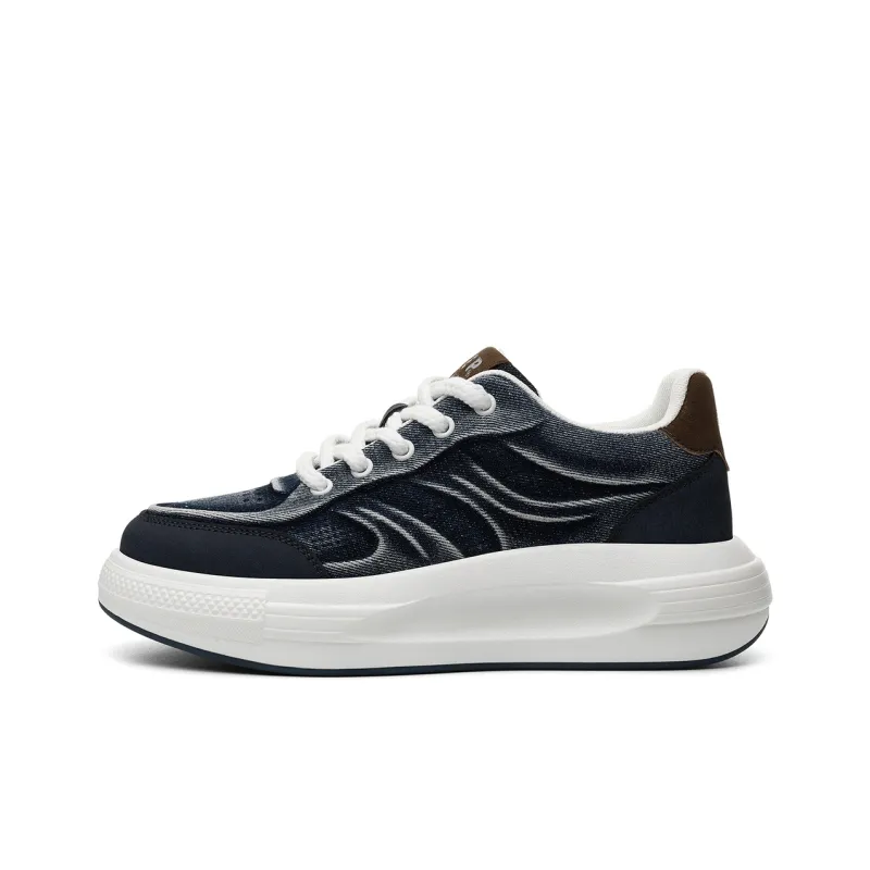 JEEP SPIRIT Anti-Slip Wear-Resistant Breathable Lightweight Height Increasing Low-Top Casual Shoes Men's Topaz Blue-0