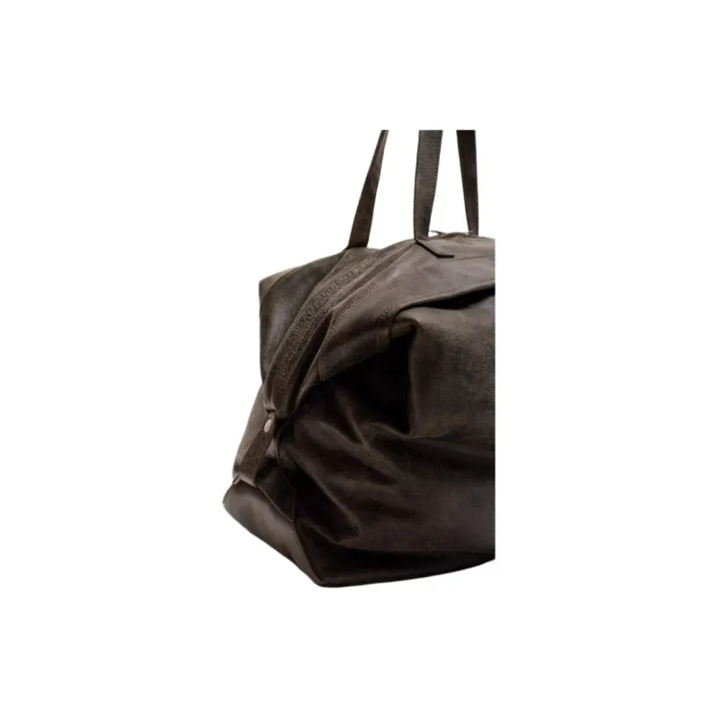 ZARA Cow Leather Travel Bag Men's Black-5