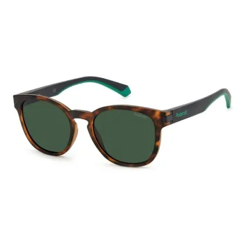 Polaroid Irregular Shape Sunglasses Unisex Tortoiseshell