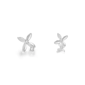 Silver 925 Sterling Silver Stud Earrings Women's