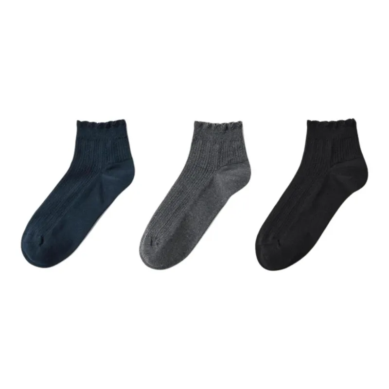 UNIQLO Ankle Socks Women's 3 Pack Navy Blue-0