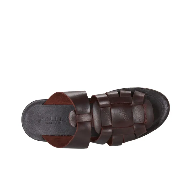 PELLET Slip-Resistant Slide Slippers Men's Dark Brown-5