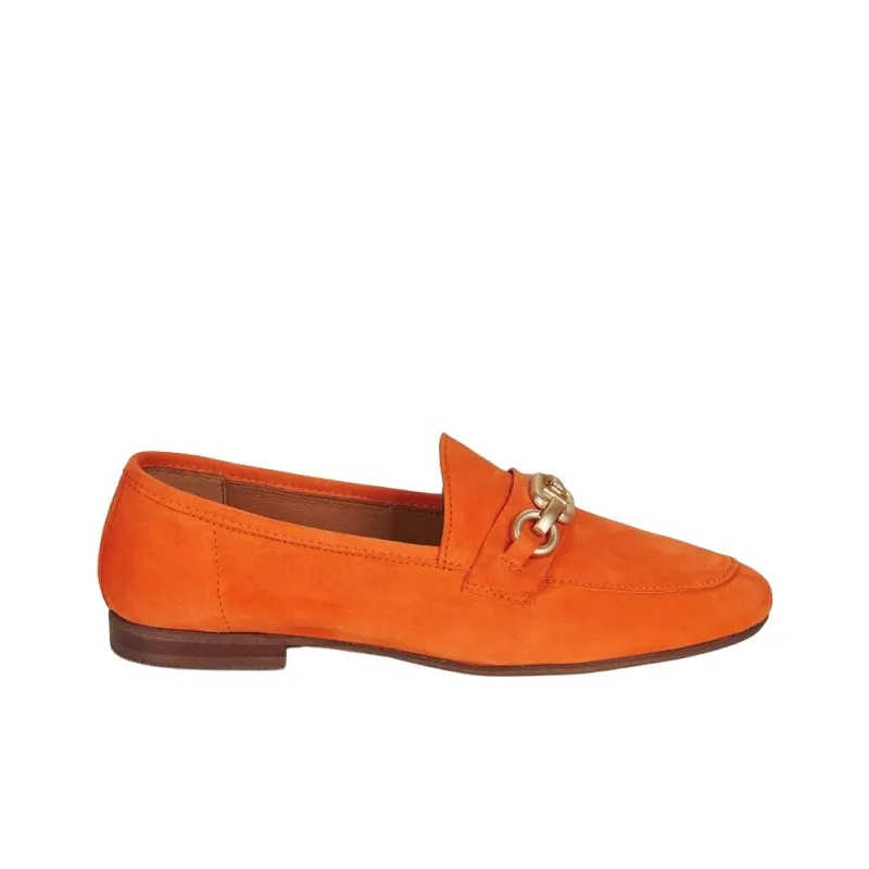 JB MARTIN FRANCHE BIJOU Loafers 2cm Women's Orange-1