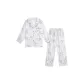 Bamboo Pattern 100% cotton Long-Sleeved Women's Matching Set