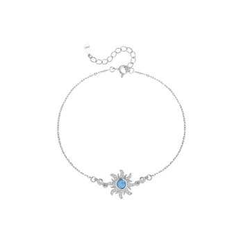 WINY 925 Silver Synthetic Cubic Zirconia Bracelets Women's Blue