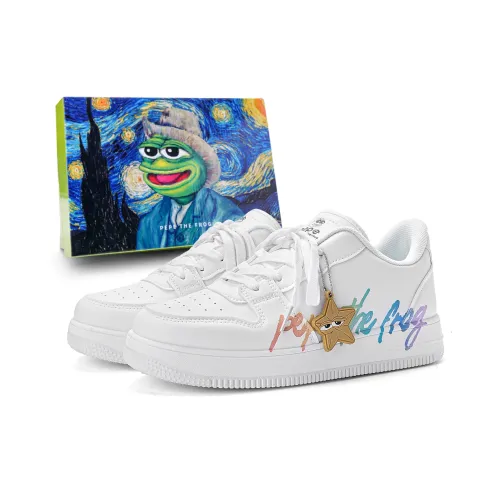 Pepe The Frog Low Top Skateboard Shoes Unisex