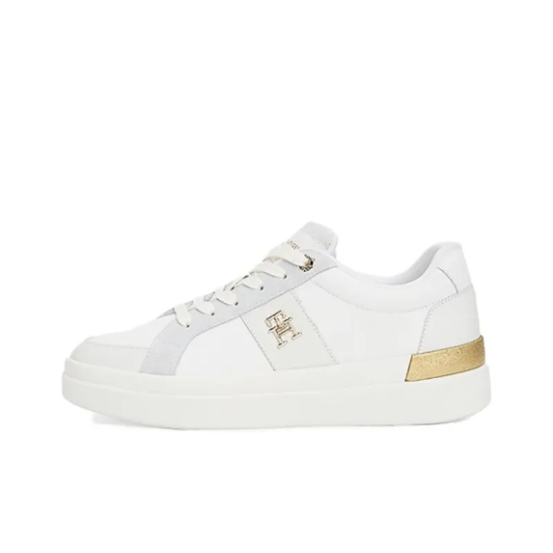 Tommy Hilfiger Trainers Courtesy Low Top Skateboard Shoes Women's White-0