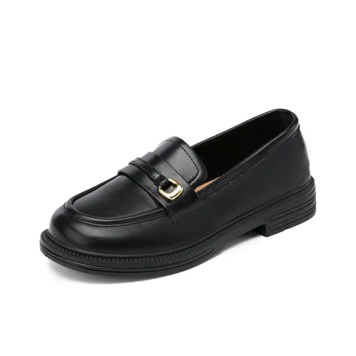 La Chapelle Ballet Flats Loafers 2.4cm Women's Black