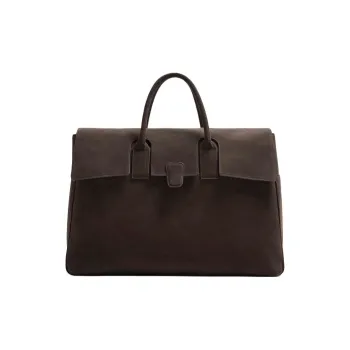 ZARA Cow Leather Travel Bag Men's Brown