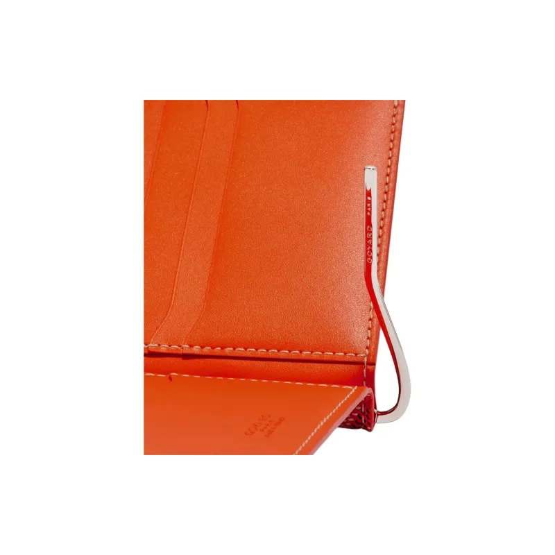 GOYARD Saint-Thomas Canvas With Leather Wallet Unisex Orange-3