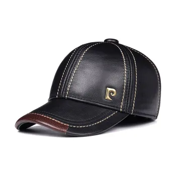 PIERRE CARDIN Cow Leather Baseball Caps Men's