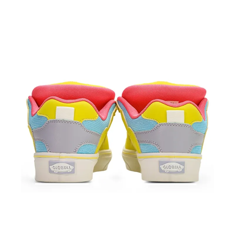 GLO BULL Anti-Slip And Wear-Resistant Breathable Low-Top Skateboard Shoes Unisex Yellow Blue Pink-4