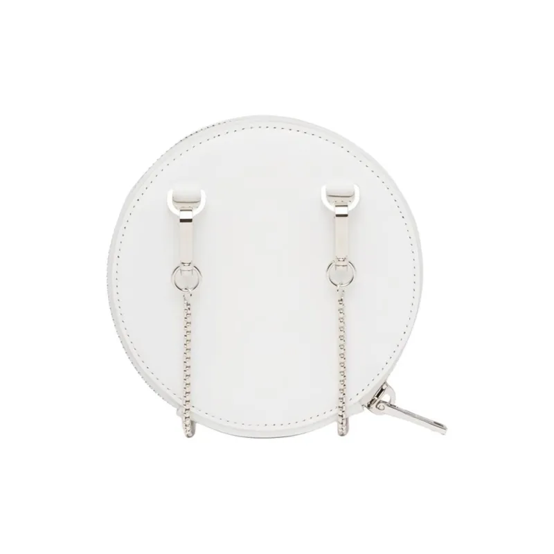 PRADA Leather Clutch Mini Women's White-1
