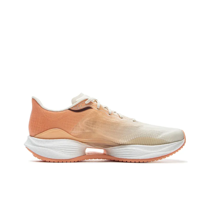 LiNing Super-Light 22 Cushioning Breathable Low-Top Sprint Running Shoes Women's White Orange-1
