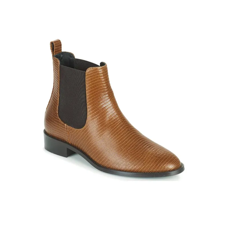 JB MARTIN Lora Short Chelsea Boots Women's Ginger Yellow-2