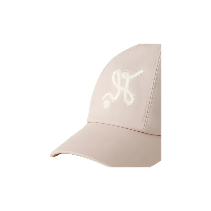 HERMES Silk Cotton Fabric Cotton Elastane Palladium-Plated Baseball Caps Women's Pink-2
