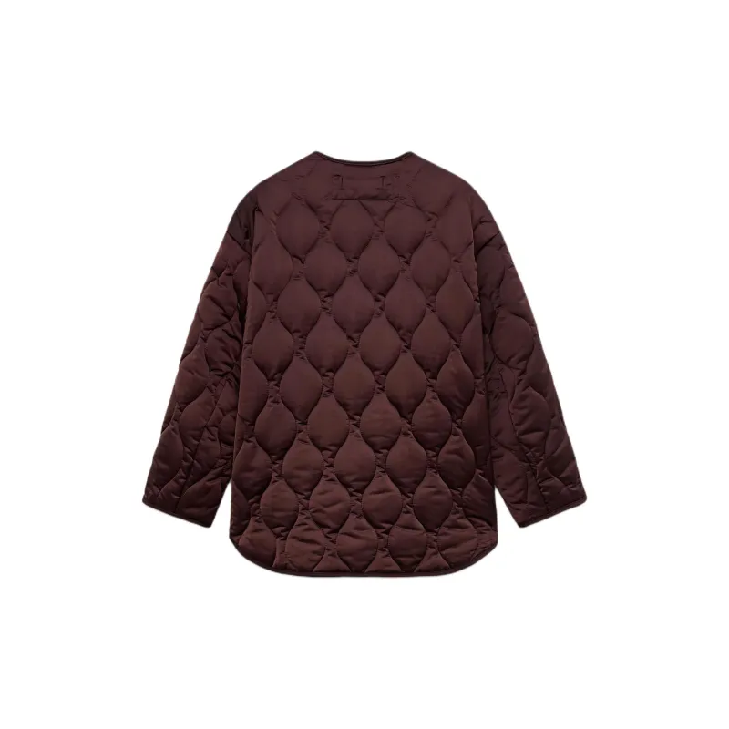 ZARA ZW Series Puffer Jacket Women's Brown-1