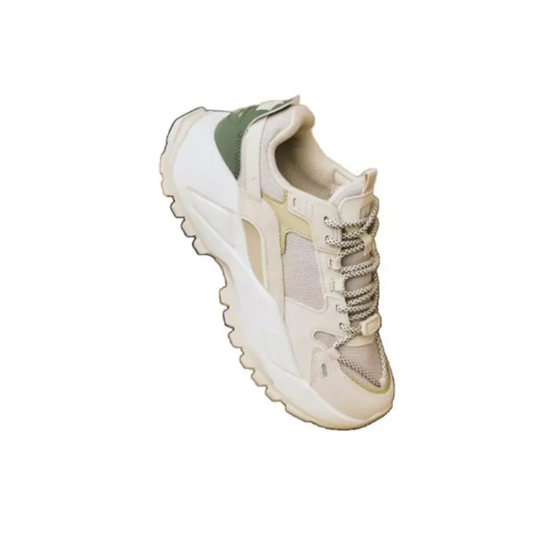 Anta Star River Cushioned Wear-Resistant Height Increasing Low-Top Chunky Sneakers Men's White Gray-3