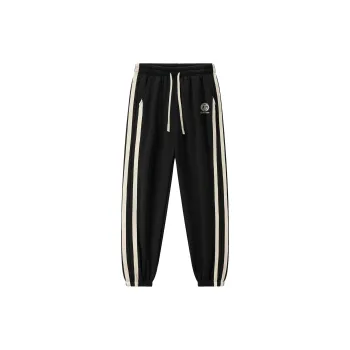 Small Columns Under The Sea Knitted Sports Pants Unisex Black