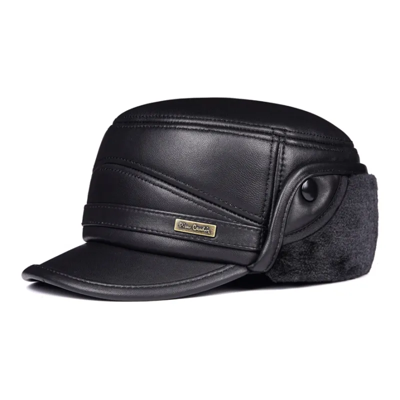 PIERRE CARDIN Cow Leather Baseball Caps Men's-4