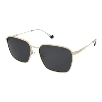 Polaroid Stainless Steel Rectangular Sunglasses Men's Gold