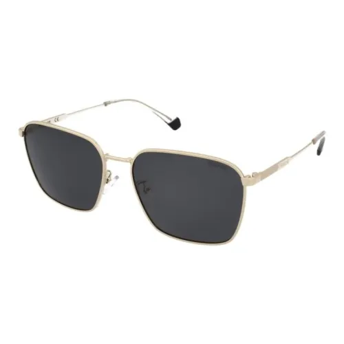square-frame Stainless Steel Rectangular Sunglasses Braun Men's Gold