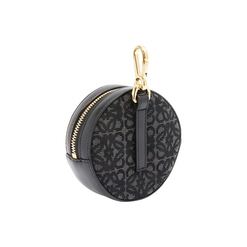 LOEWE Thousand And Thousand Collaboration Jacquard With Calfskin Coin Purse Women's Gray/Black-2
