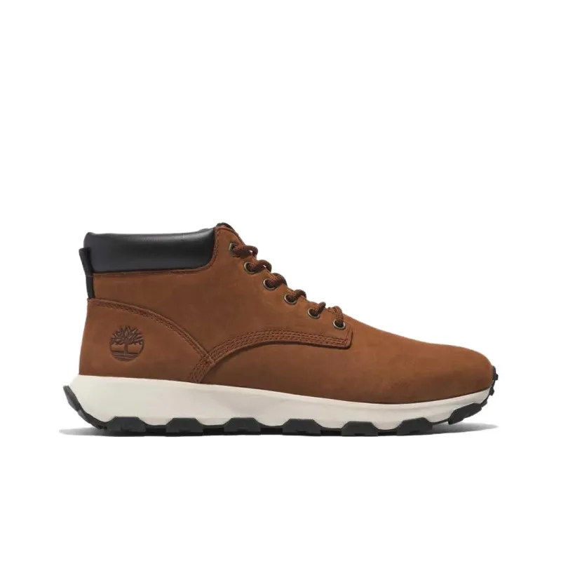 Timberland Anti Slip Wear Resistant Mid Top Casual Shoes Men's Brown-1