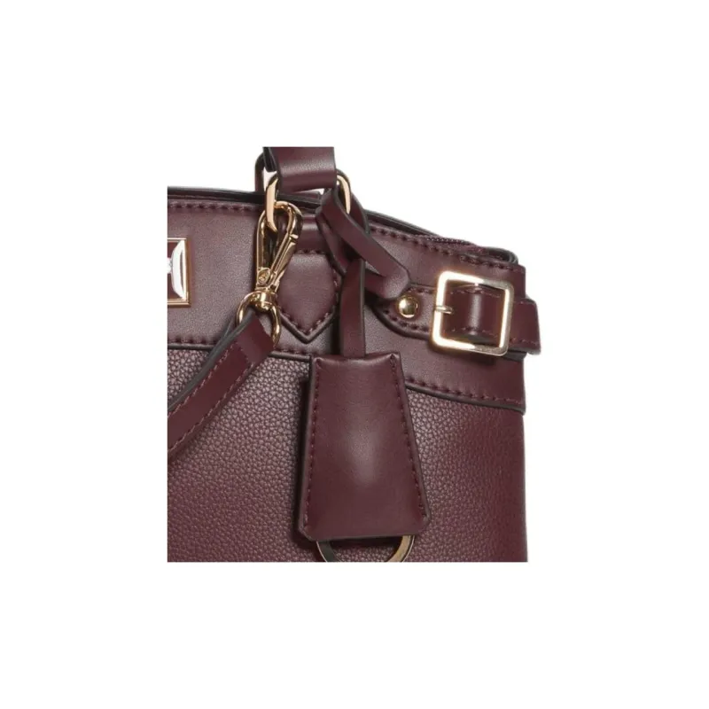 GUESS Artificial Leather Shoulder Bag Crossbody Bag Handbag Small Size Women's Burgundy-3