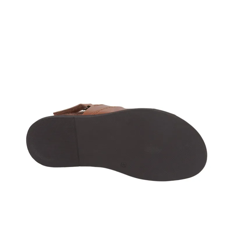 PELLET ANGEL Roman Sandals Men's Brown-6