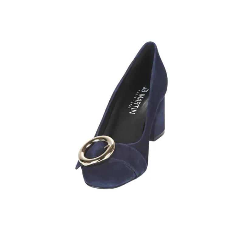 JB MARTIN Chunky Heel High Heels Women's Blue-4