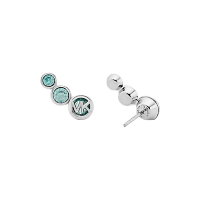 MICHAEL KORS Bezel Cubic Zirconia Crawler Earrings-1