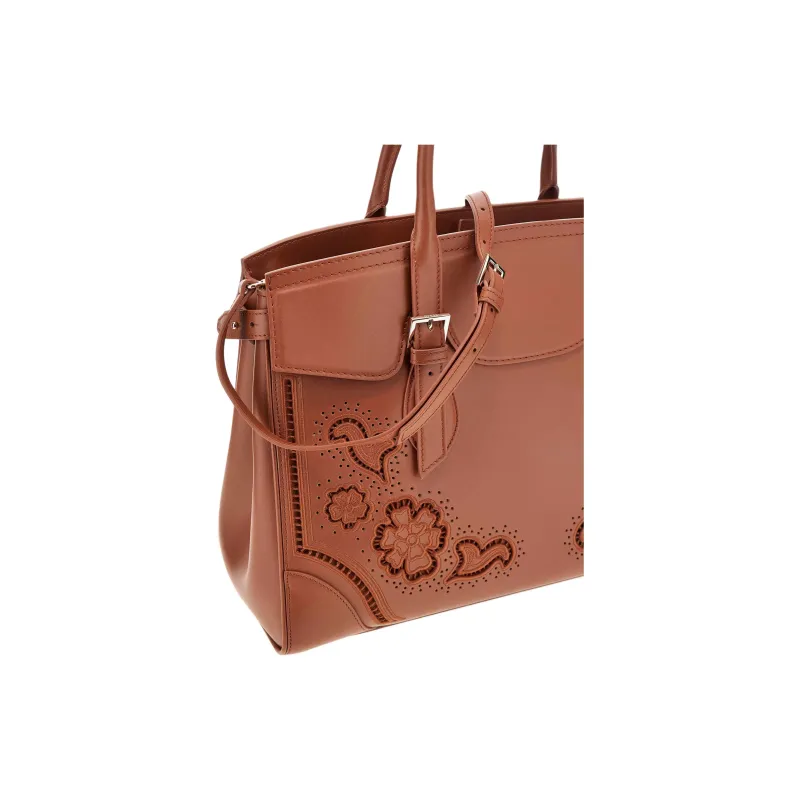 GUESS Genuine Leather Shoulder Bag Crossbody Bag Handbag Large Size Women's Brown-3