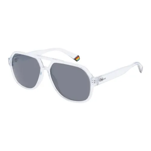 Polaroid Polycarbonate Aviator Sunglasses Unisex White