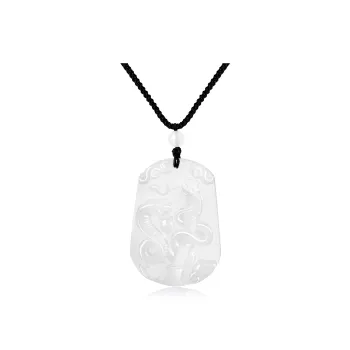 Lao Feng Xiang Golden Silk Jade Necklaces Unisex