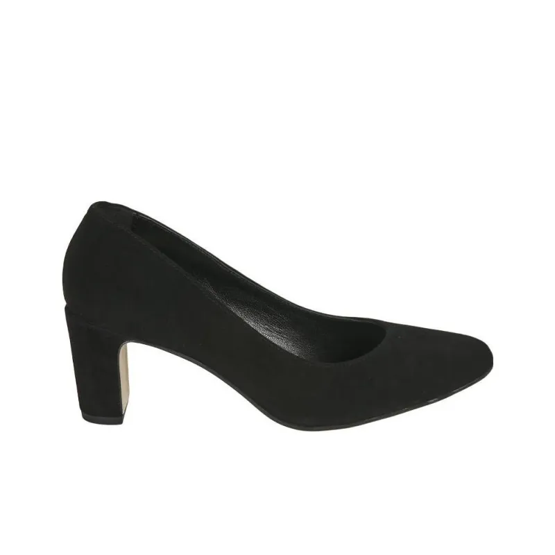 JB MARTIN VERITEA Chunky Heel High Heels 7cm Women's Black-1