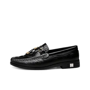 CKVUSAMG Gommino Loafers Unisex Black/White/Brown