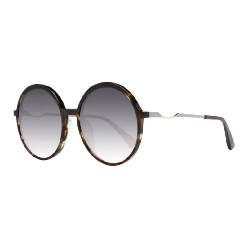 Ana Hickmann Acetate Plastic Round Sunglasses Women's Brown-0