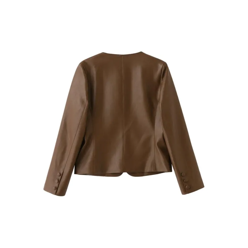 Yi Mengyuan Leather Jacket Women's-1