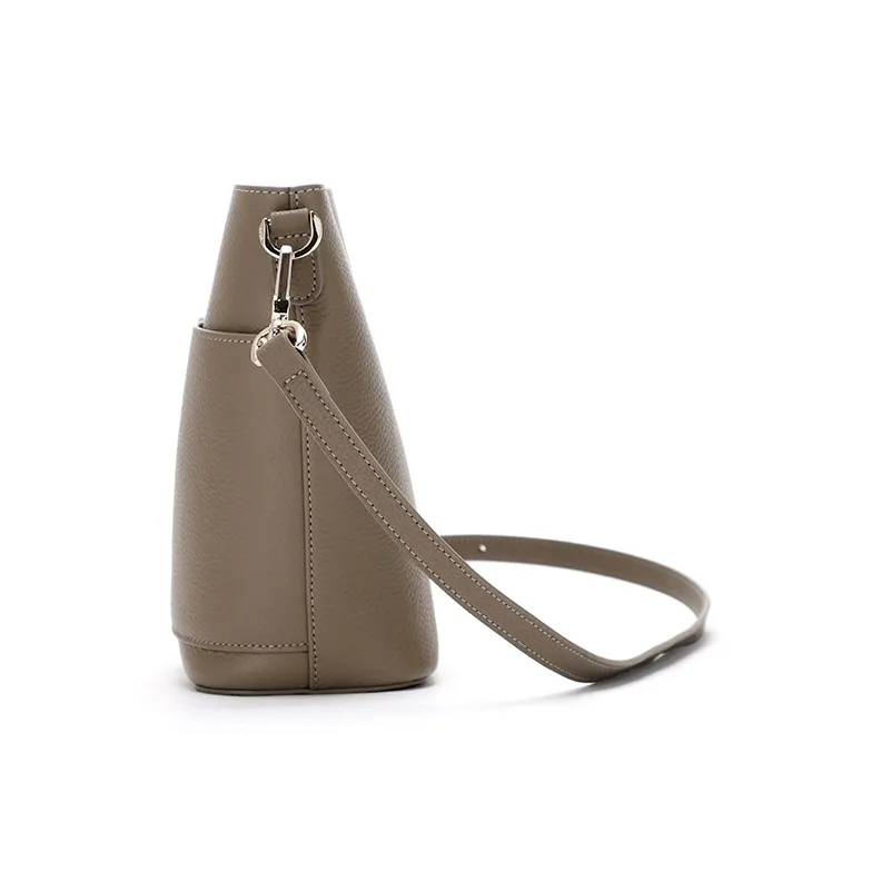 RED DRAGONFLY Top Grain Cow Leather Portable One Shoulder Crossbody Bucket Bag Regular Women's Multicolor-2