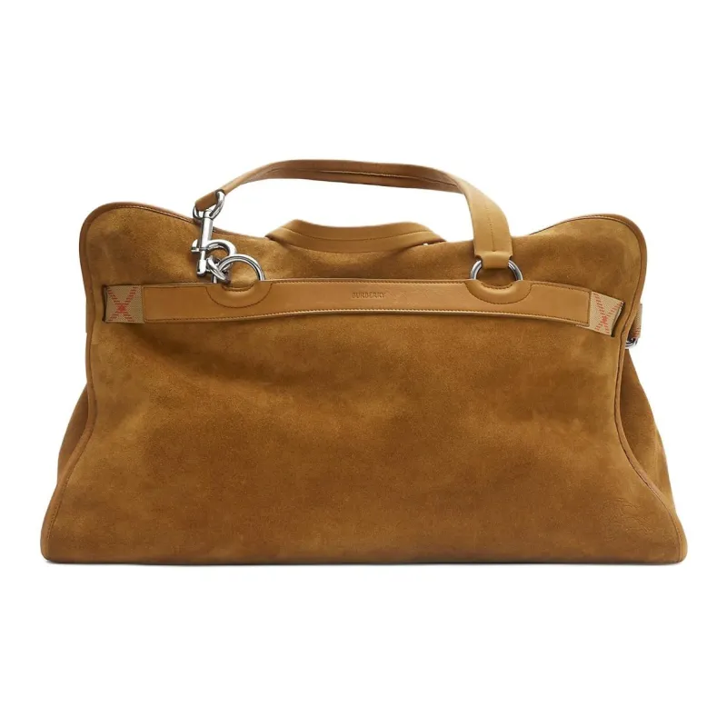 Burberry Calfskin Portable One Shoulder Travel Bag Men's Brown-0