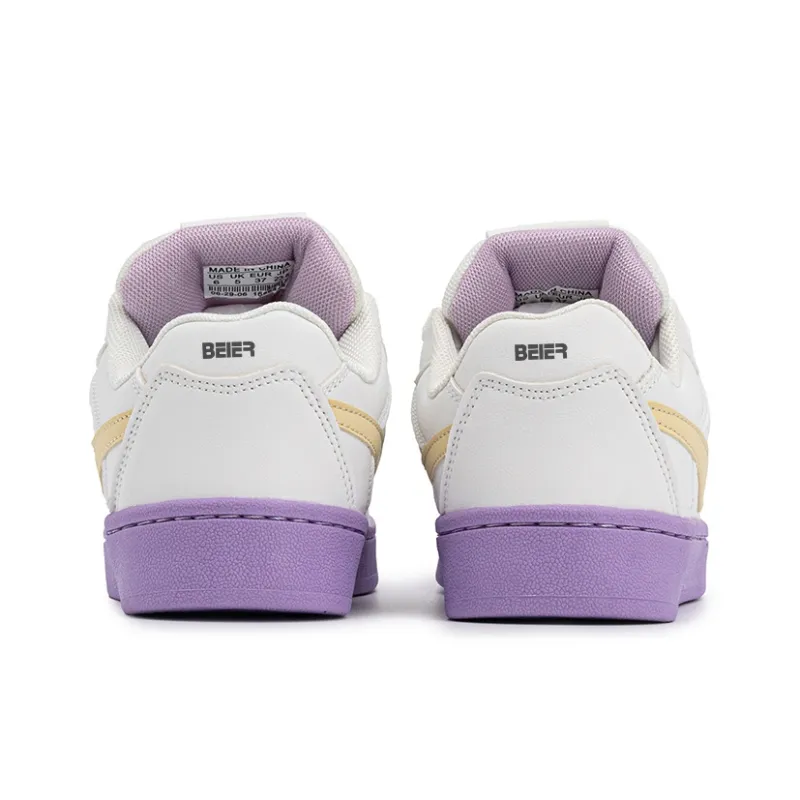 BEIER Cushioning Wear-Resistant Low-Top Skateboard Shoes Unisex Taro Purple-5