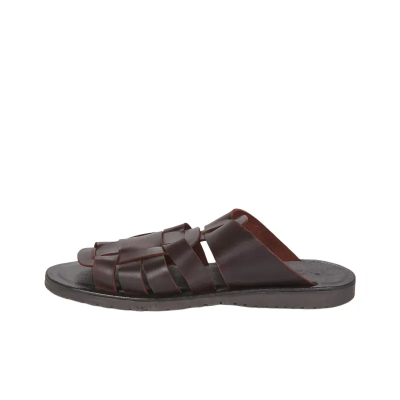 PELLET Slip-Resistant Slide Slippers Men's Dark Brown-1