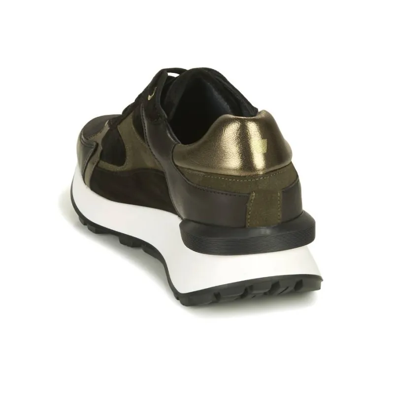 JB MARTIN Forte Low Top Casual Shoes 6cm Women's Black Gold-4