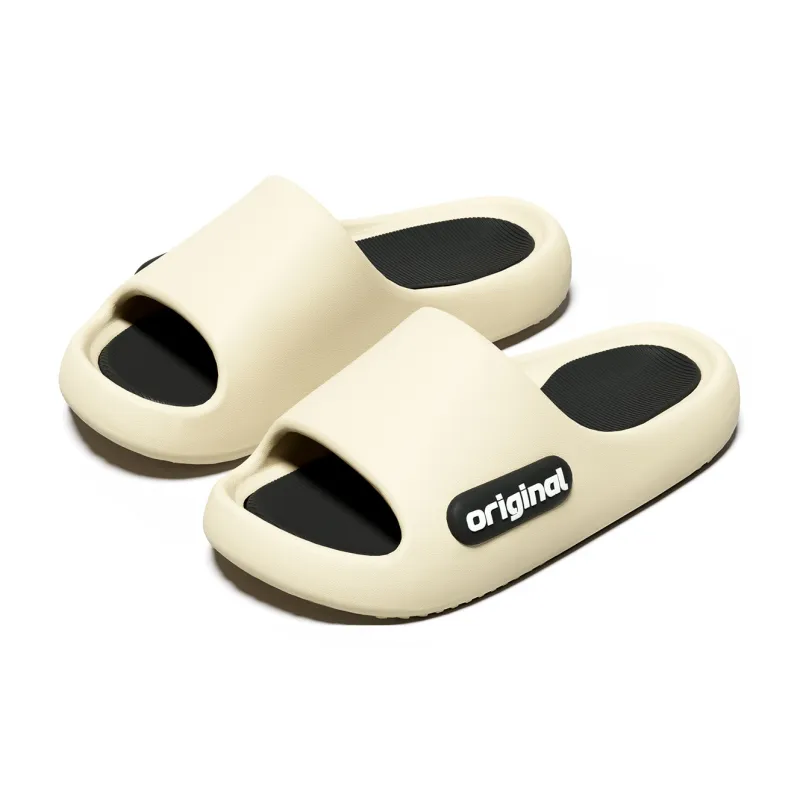 Soft Minimalist Slippers With Squashy And Bouncy Feeling, Platform Slip Resistant Quiet Indoor Slippers, Unisex-12